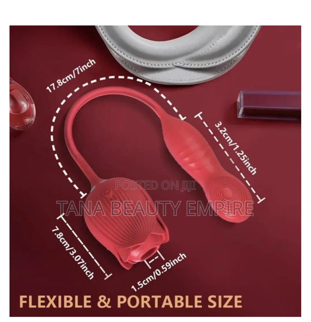 2 in 1 Femal Waterproof Rose Nipple Pussy Licking Toy