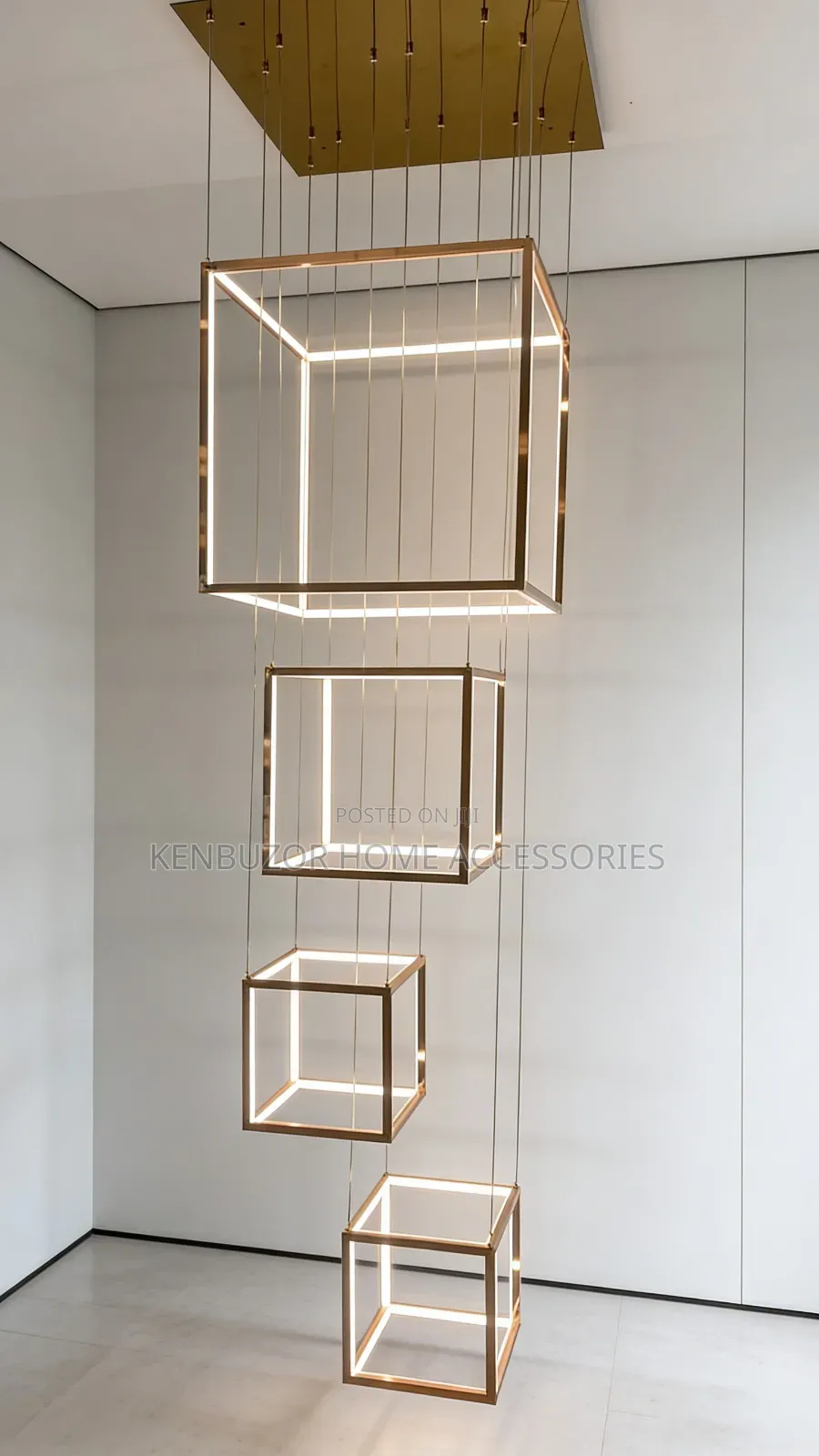 In Black and Gold. 600mm Modern Luxury Design Pendant Light Chandelier