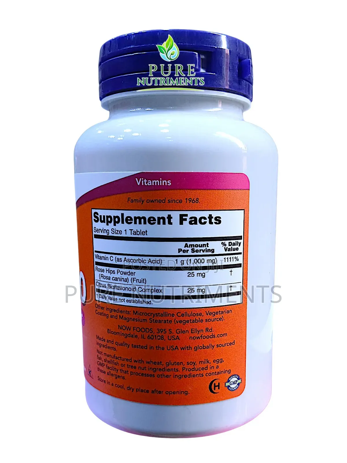 NOW Foods Vitamin C 1000mg Rose Hips 100 Tabs_ Immune Skin Support
