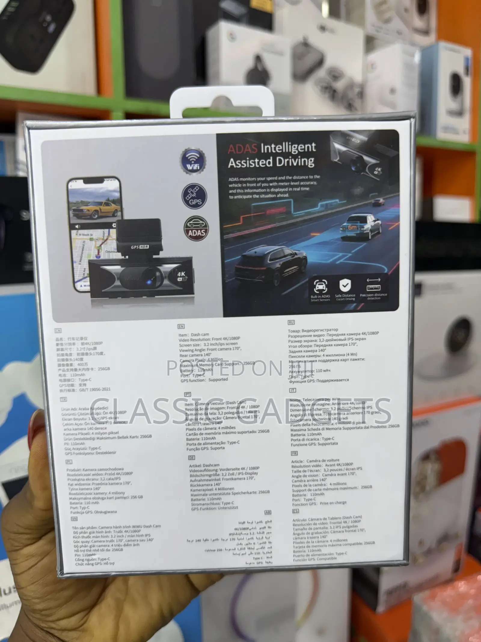 Wiwu Wi- DC201 Dash Cam Wifi Mobile Internet Configure GPS and ADAS