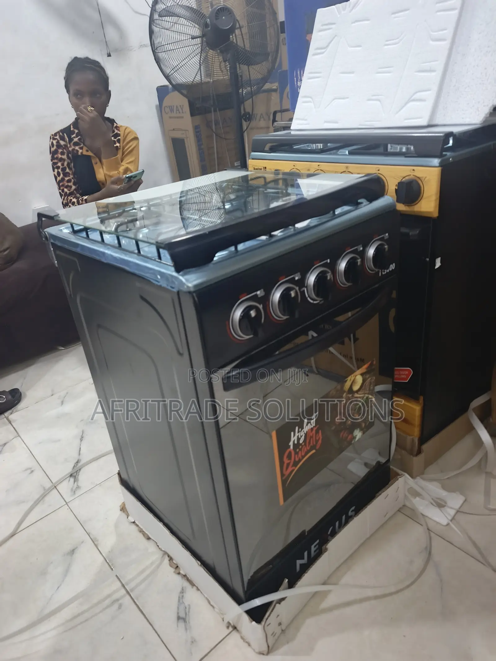 Nexus 50x50 Standing Gas Cooker – Elegant Finish