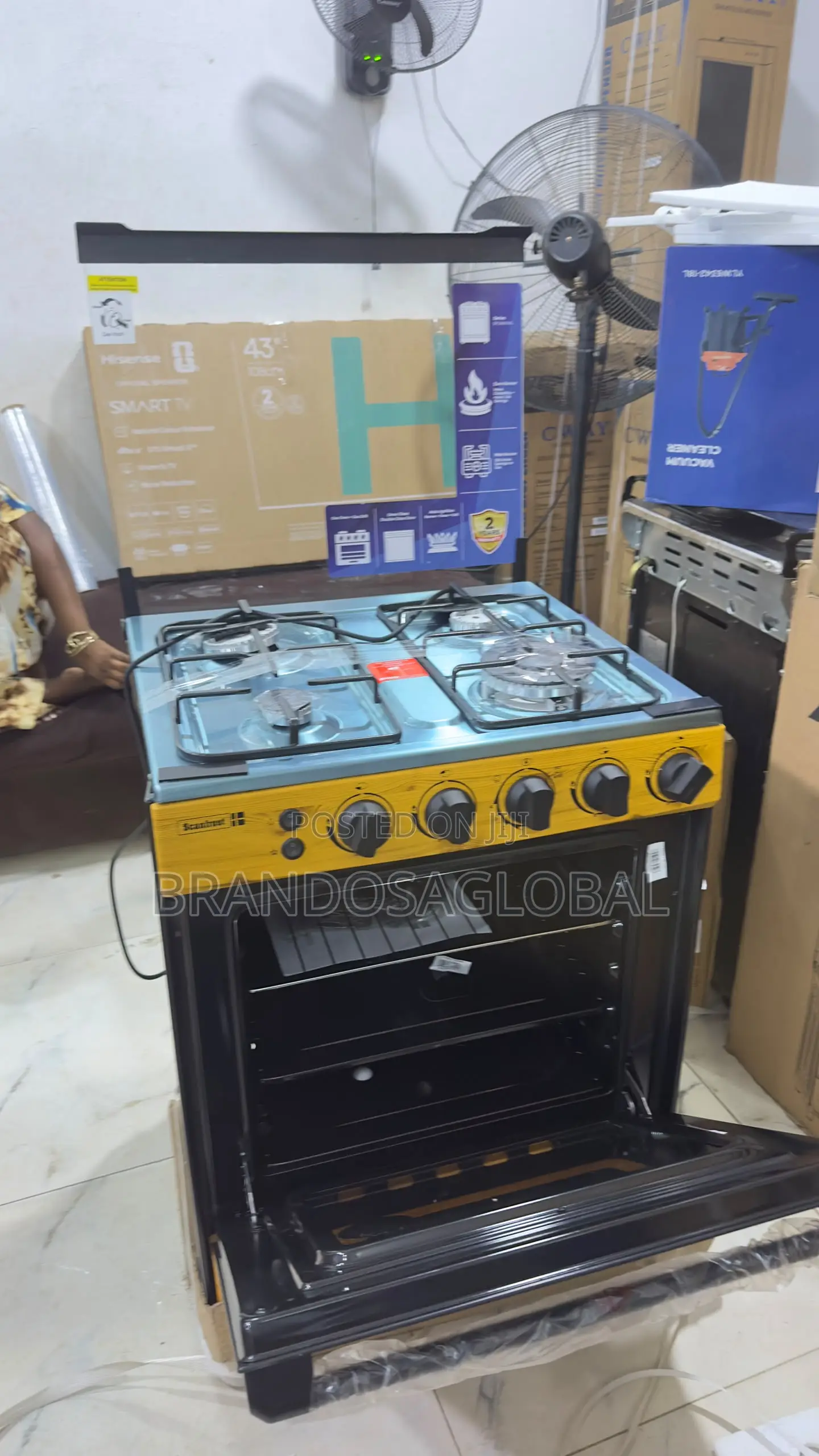 Modern Scanfrost 60x60 4 Burner Standing Cooker SFC6460NG