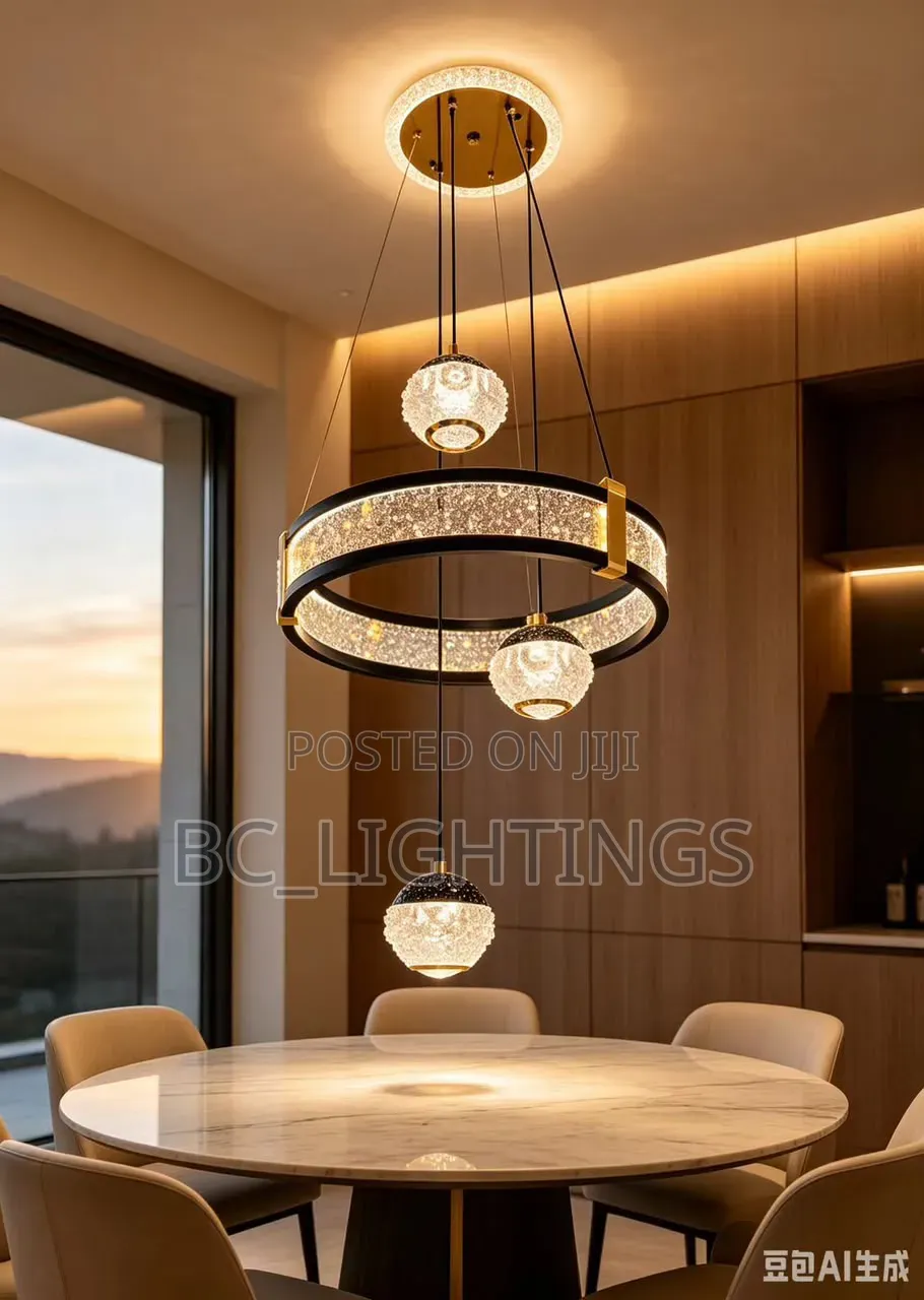 Modern Creative Circular Chandelier Restaurant Living Room Bedroom