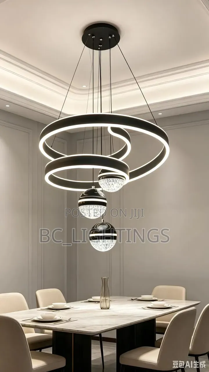Modern Creative Circular Chandelier Restaurant Living Room Bedroom
