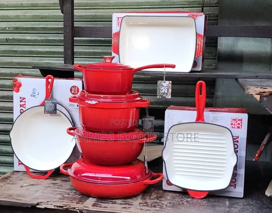 UCC LIFE Premium Enameled Cast Iron Cookware Set