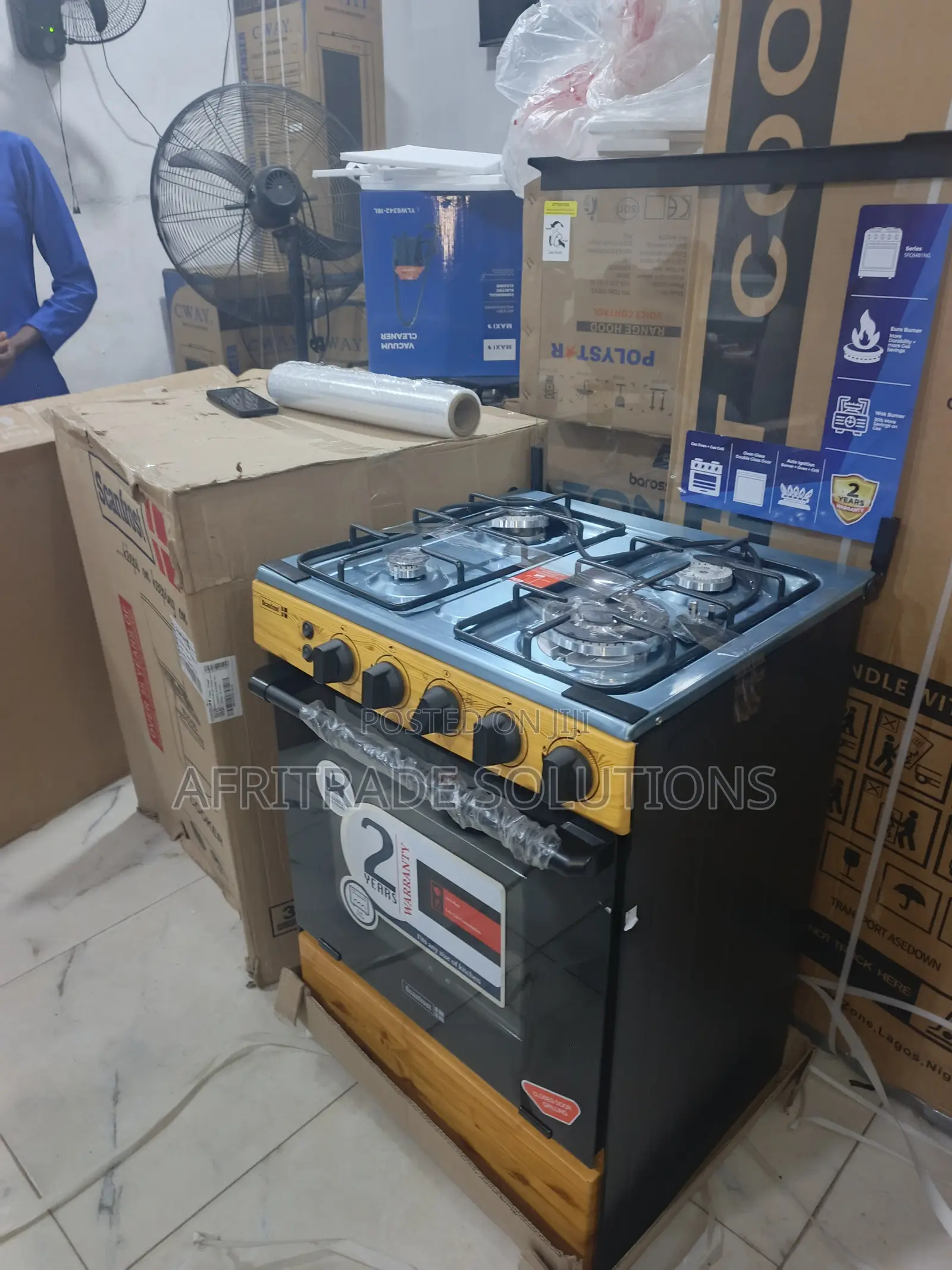 Scanfrost 60x60 Freestanding 4 Gas Burner Cooker
