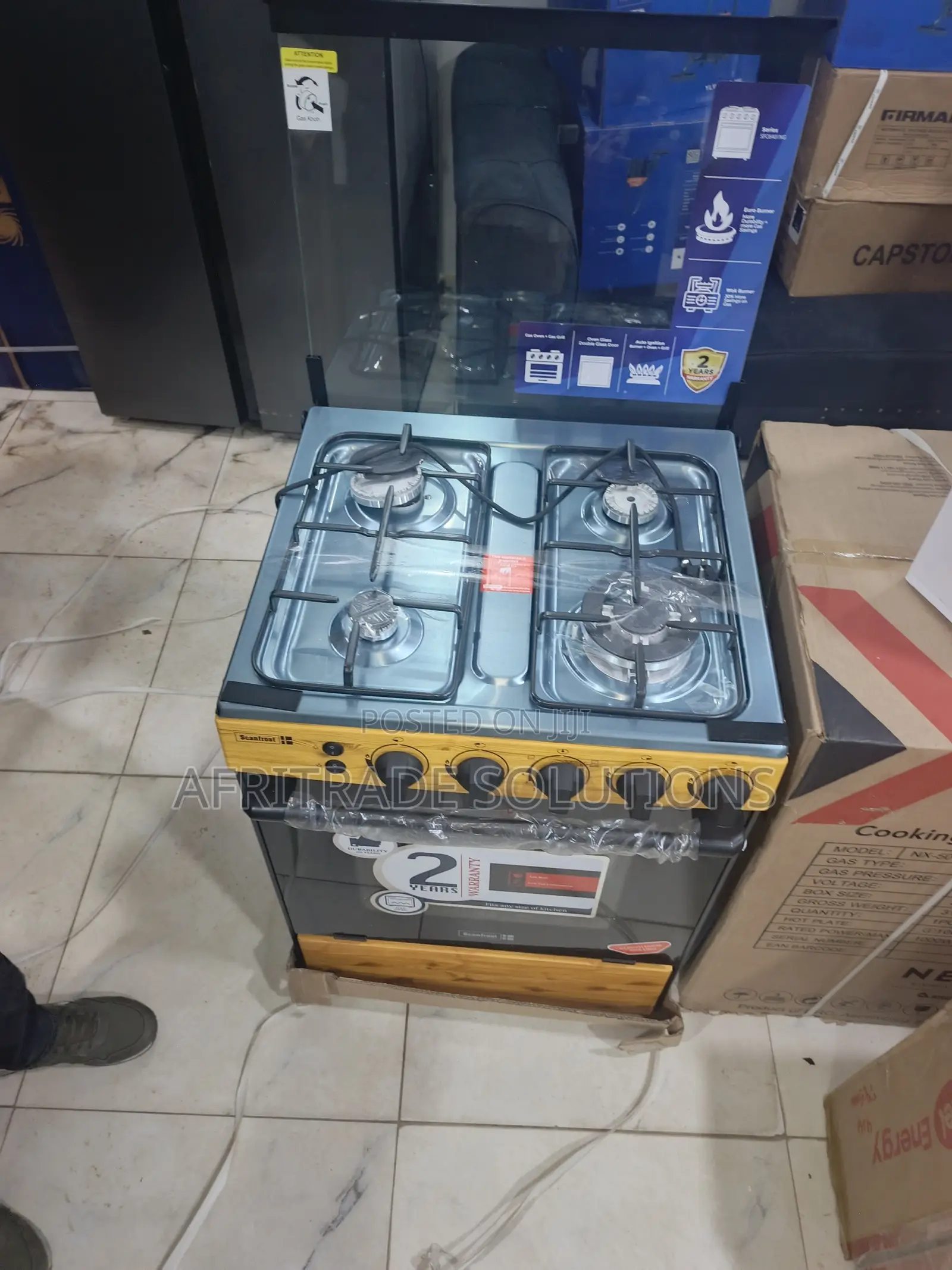 Scanfrost 60x60 4 Gas Burner Cooker – Space-Saving Design