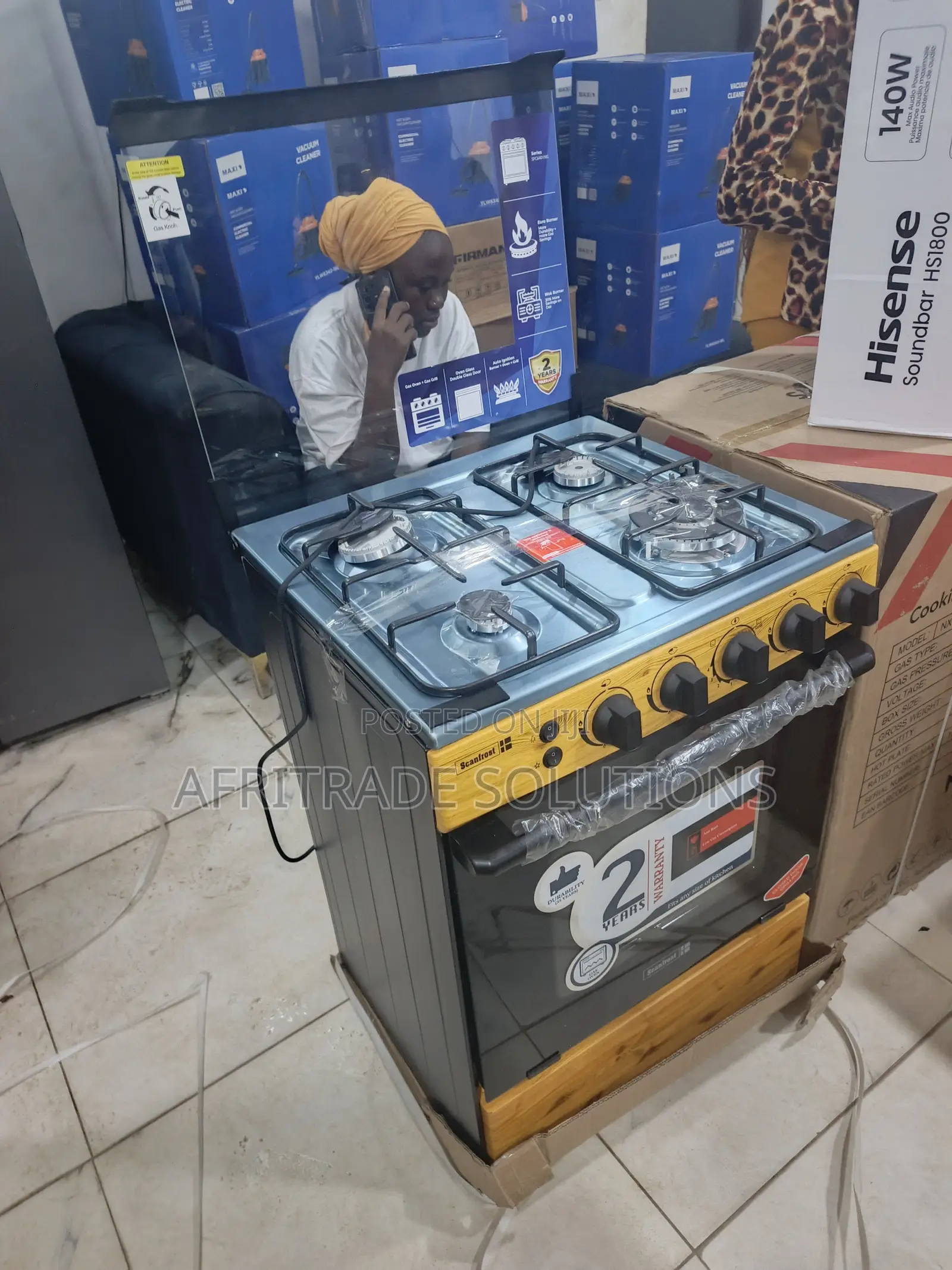 Scanfrost 60x60 4 Burner Gas Cooker – Superior Cooking Performance