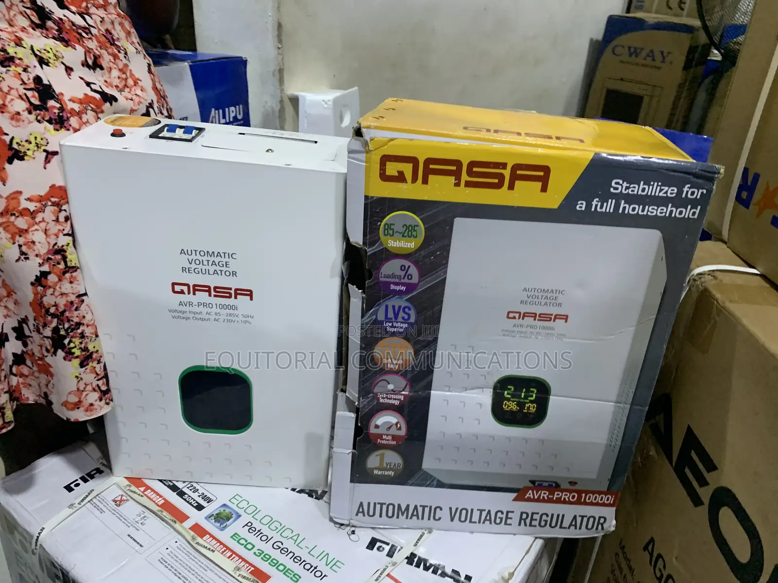 QASA 10000Watts Wall Mount Voltage Regulator With Smart Protection
