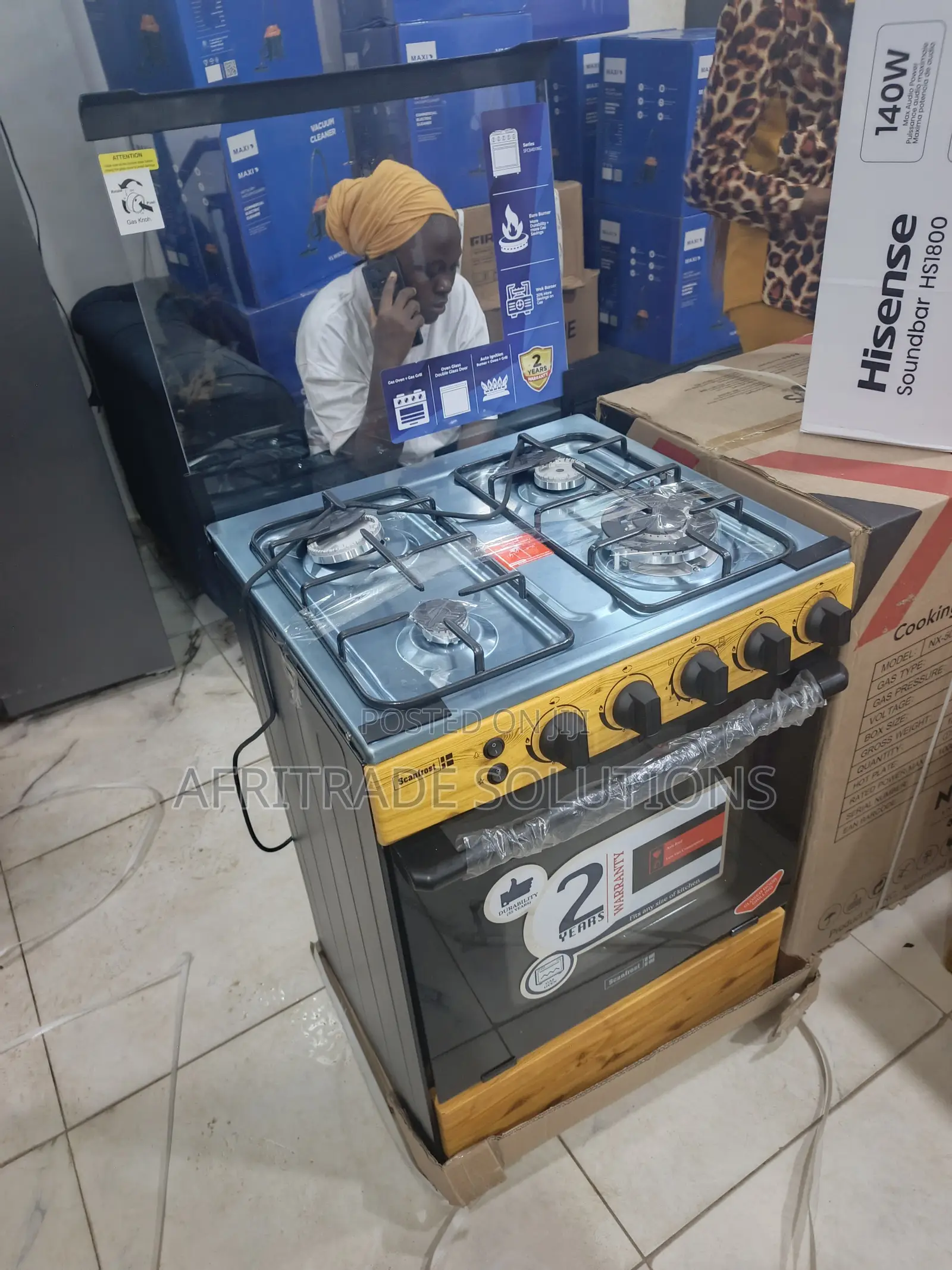 Scanfrost 60x60 Gas Cooker – Fast, Safe Efficient