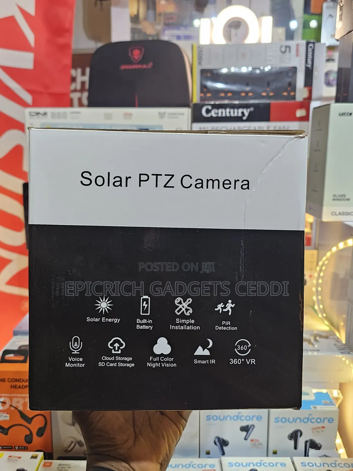 Triple Lense Solar PTZ CCTV Camera V380Pro