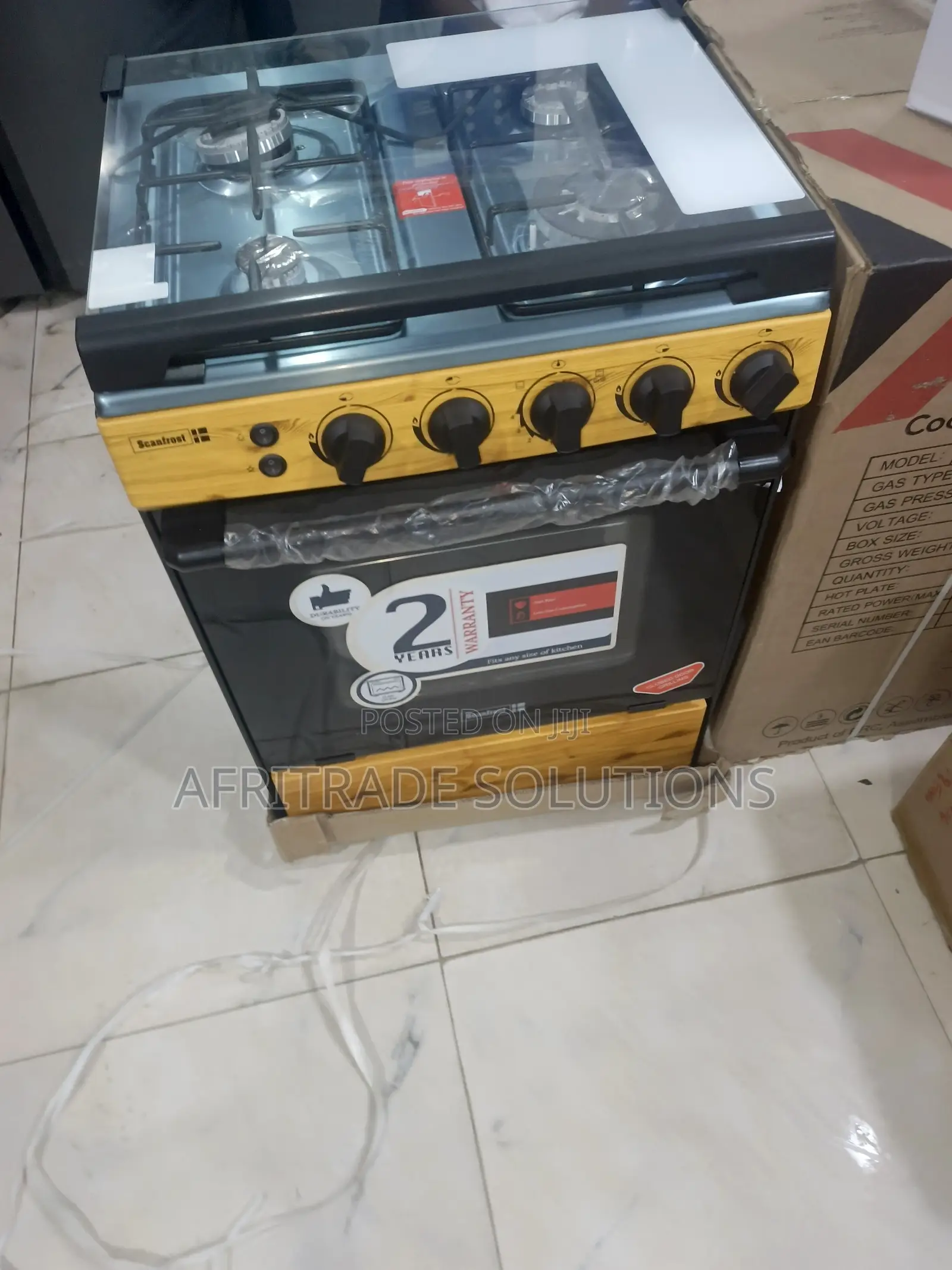 Scanfrost 60x60 4 Burner Gas Cooker With Spacious Hob