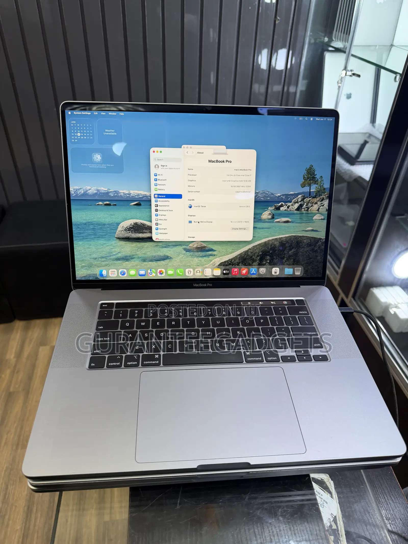 Laptop Apple MacBook Pro 2019 16GB Intel Core i7 SSD 512GB