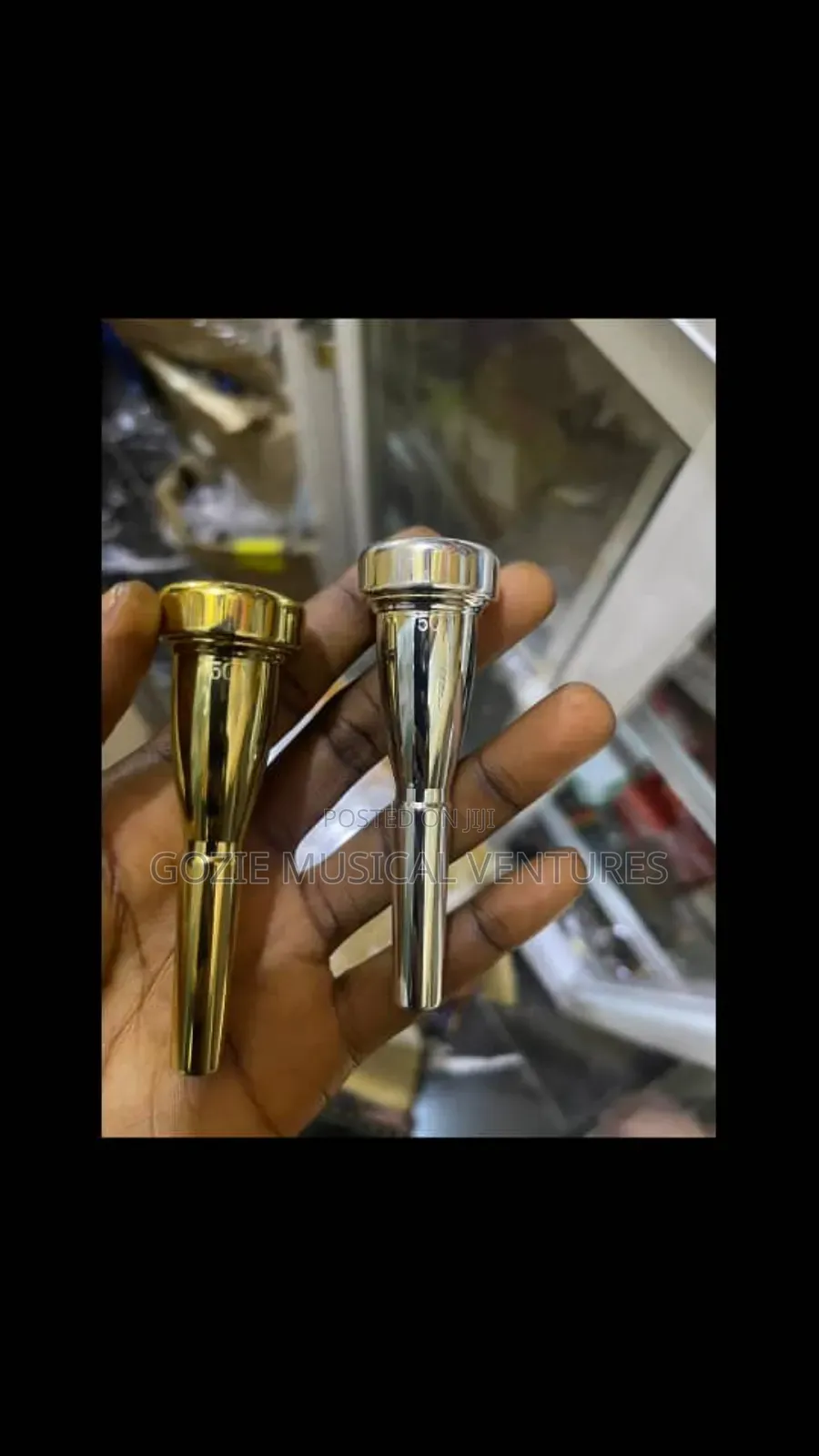 Original 5c Trumpet Mouthpiece Gold and Silver Colour