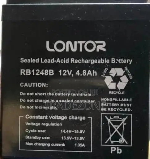 LONTOR 12V Lead Acid Rechargeable Fans Battery