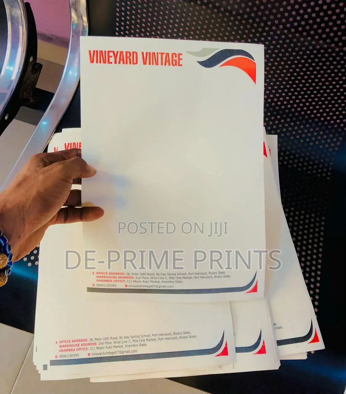 Complimentary Cards, Letterhead Invoice Booklet Printing