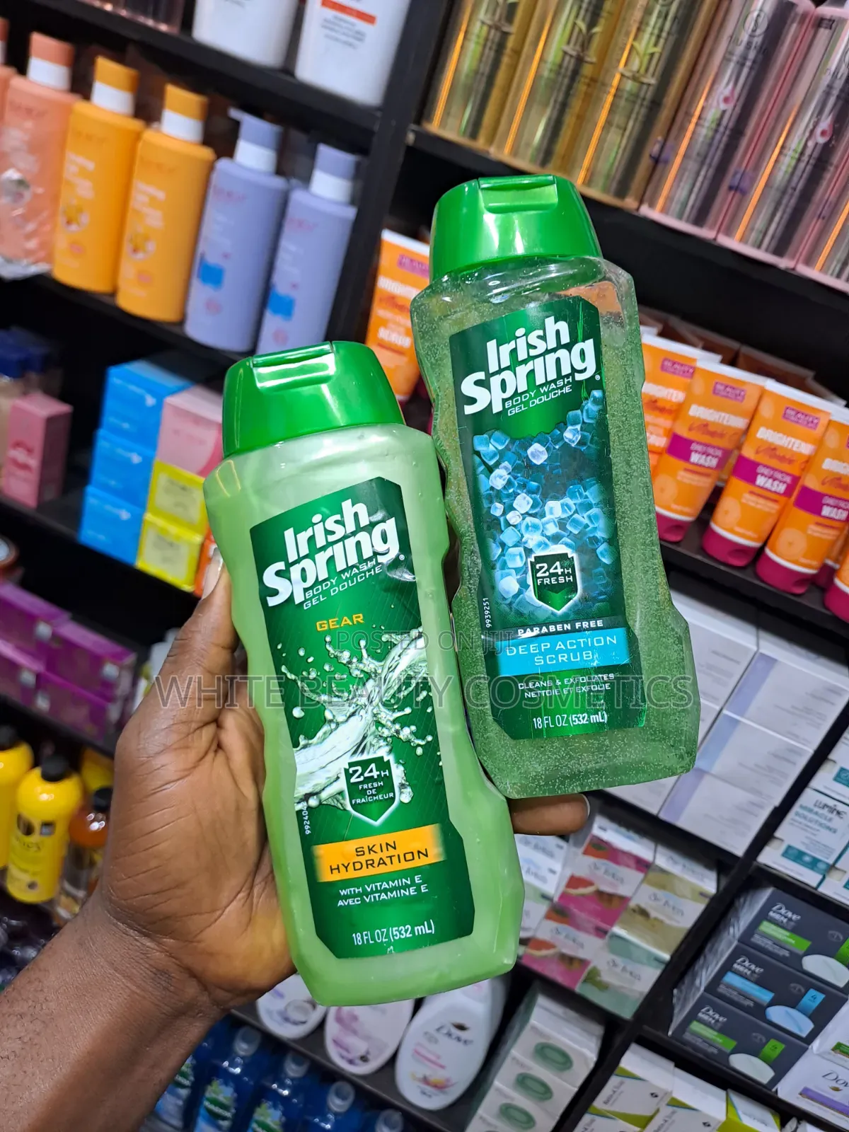This Is an Irish Spring Scrub Body Wash,