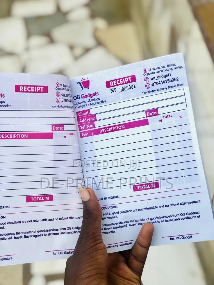 Complimentary Cards, Letterhead Invoice Booklet Printing