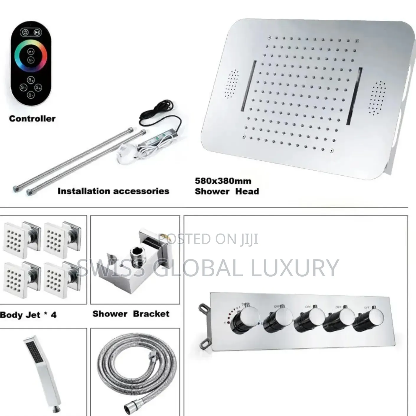 High Quality Thermostatic Conduit Shower With Bluetooth