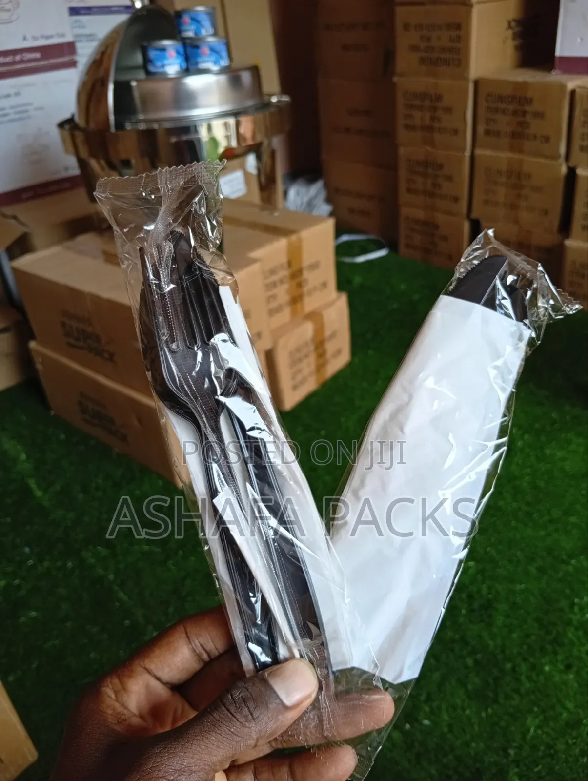 50pcs of Wrapped Disposable Plastic Cutlery Sets