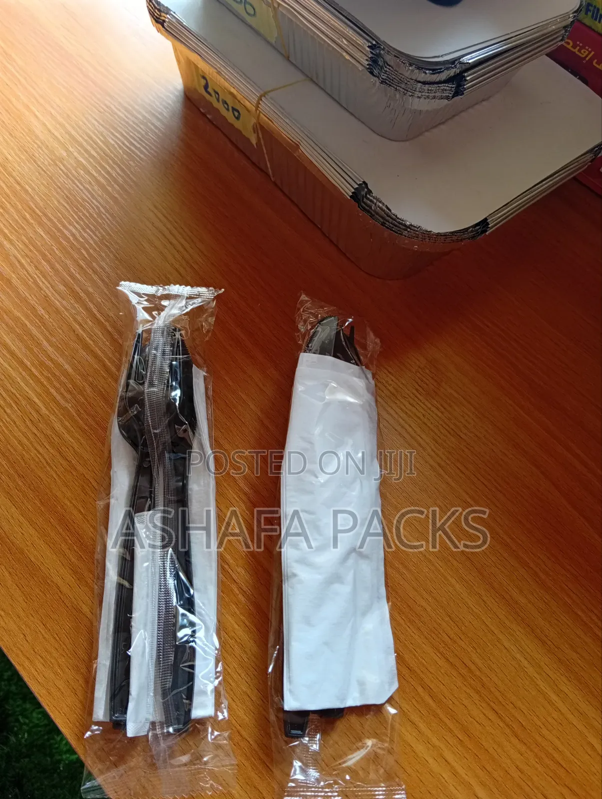 50pcs of Wrapped Disposable Plastic Cutlery Sets