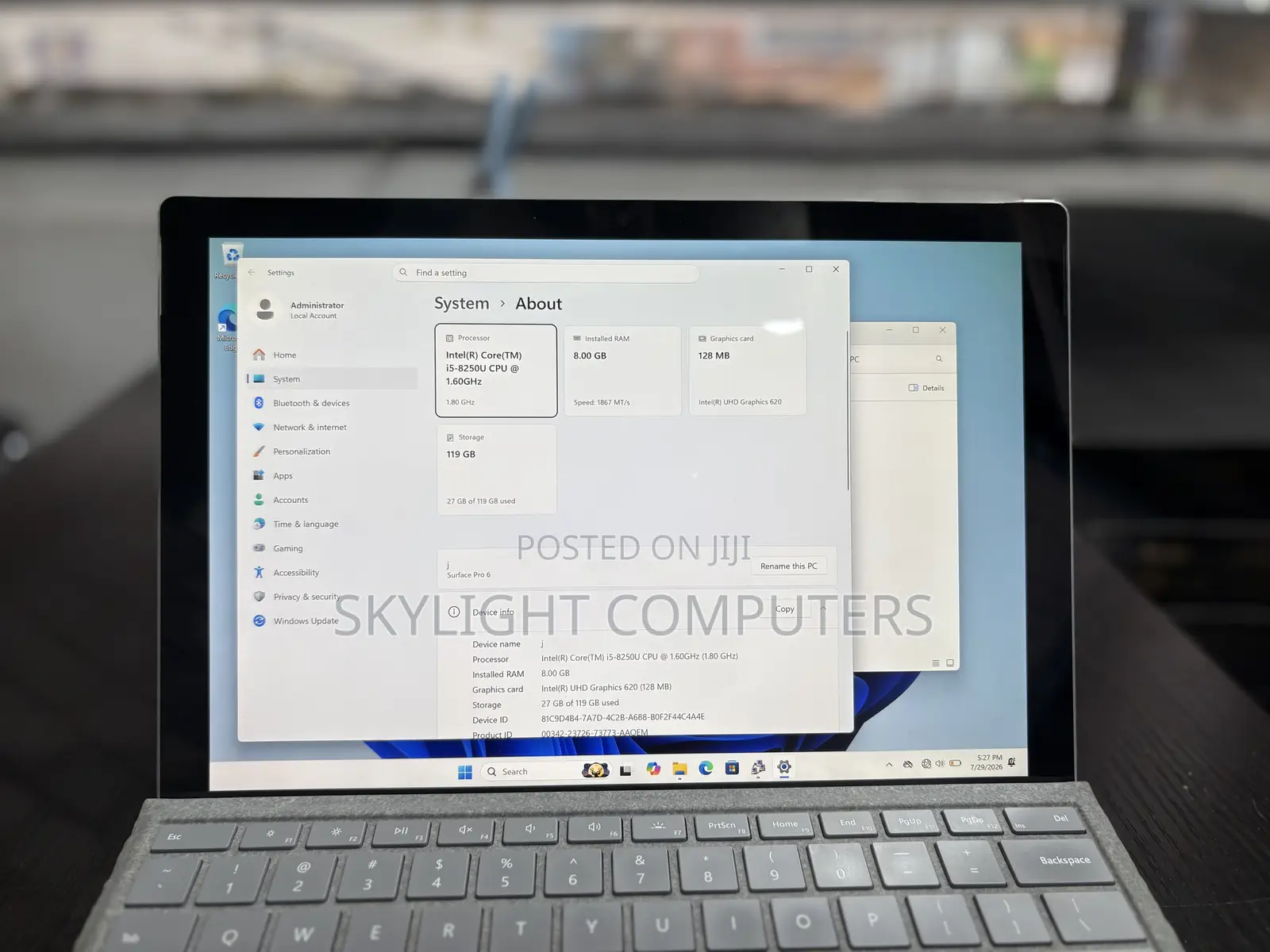 Laptop Microsoft Surface Pro 8 8GB Intel Core i5 SSD 256GB