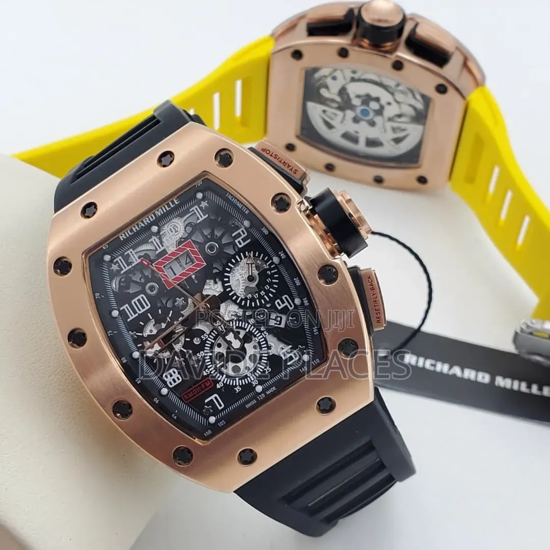 Richard Mille Rm-001 Rose Gold Chronograph Unisex Wristwatch