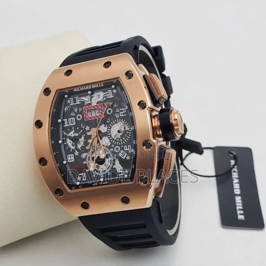 Richard Mille Rm-001 Rose Gold Chronograph Unisex Wristwatch