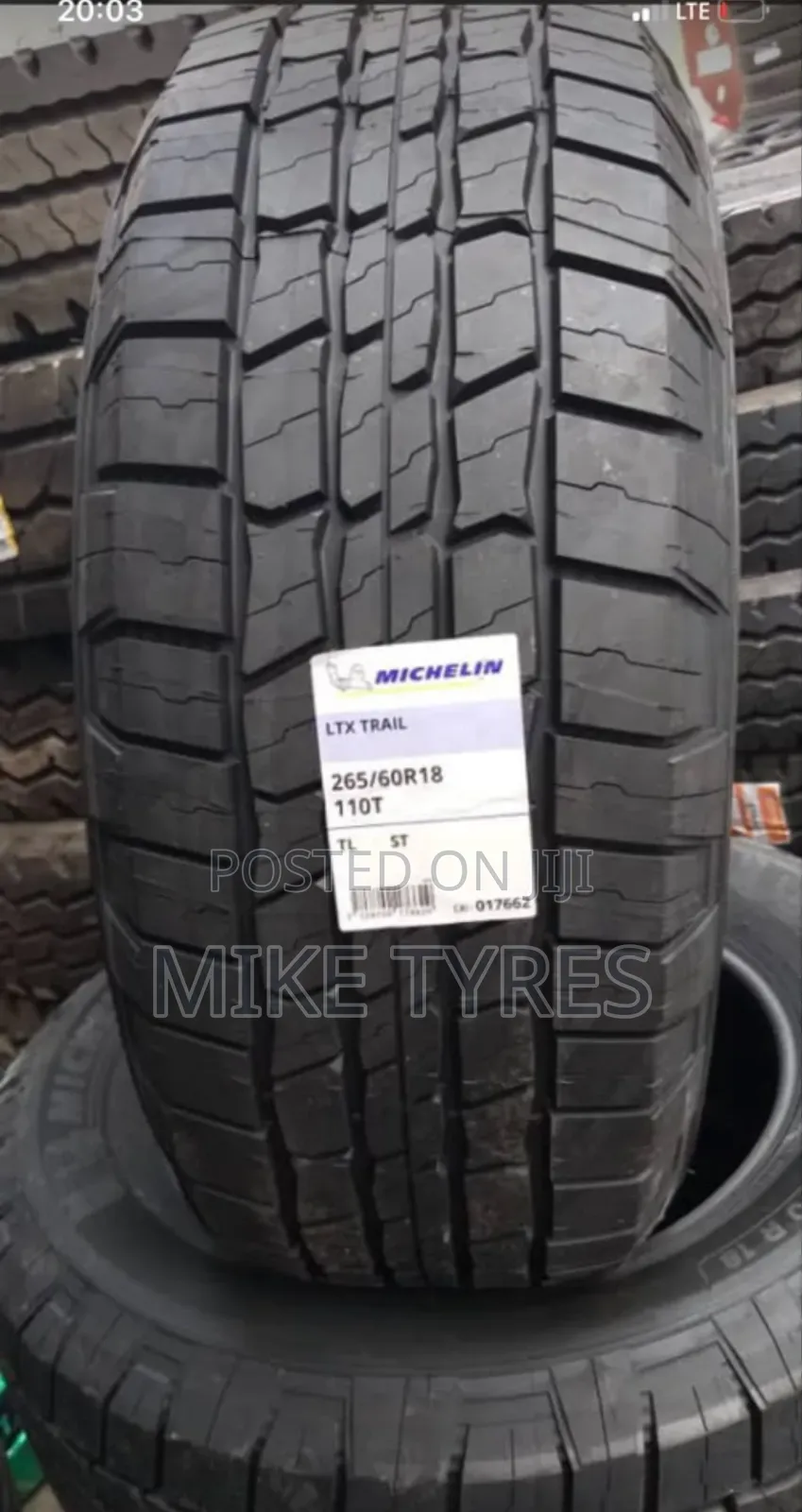 Brand New 265/60r18 Michelin