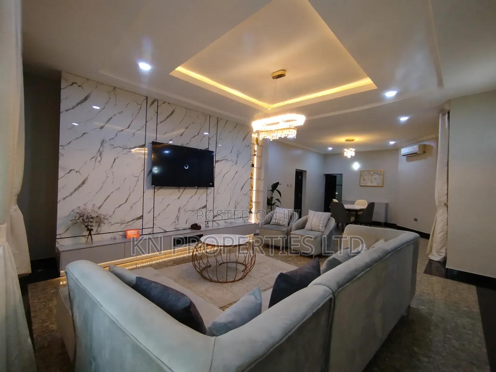 Furnished 3bdrm Apartment in Furnished And, Guzape District for rent