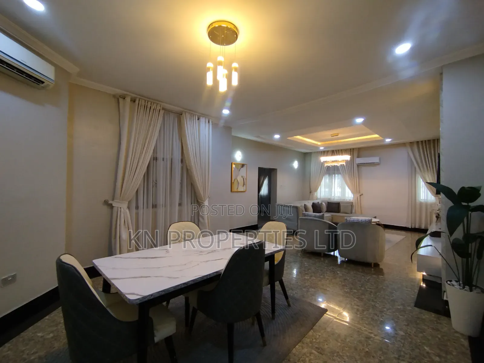 Furnished 3bdrm Apartment in Furnished And, Guzape District for rent