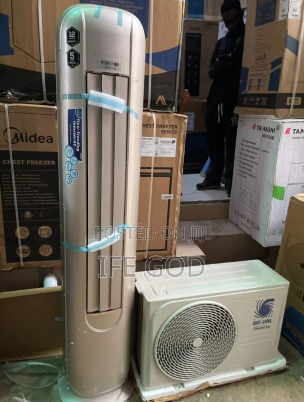 Original BRUHM 2 HP Inverter R410a Air Conditioner Standing Unit