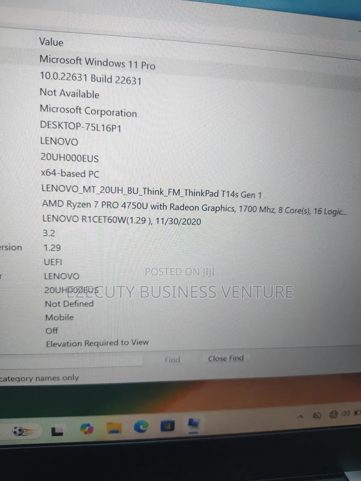 Laptop Lenovo ThinkPad T14s Gen 1 16GB AMD Ryzen 7 SSD 256GB