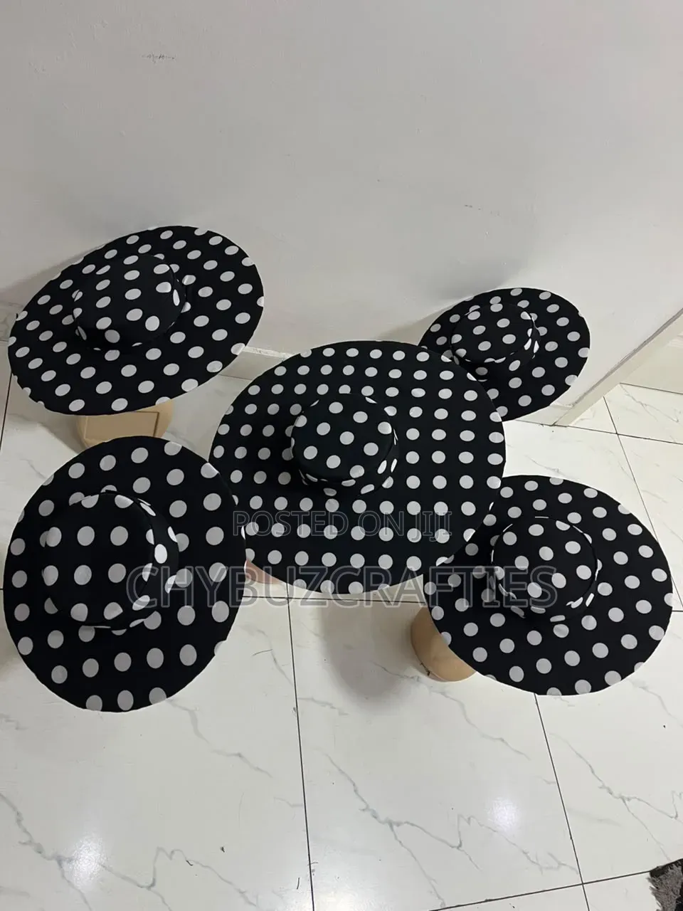 Polkadot Boater Hat