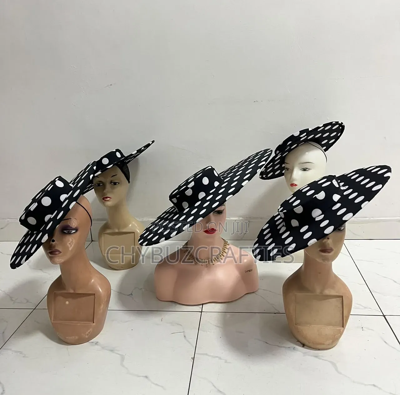 Polkadot Boater Hat