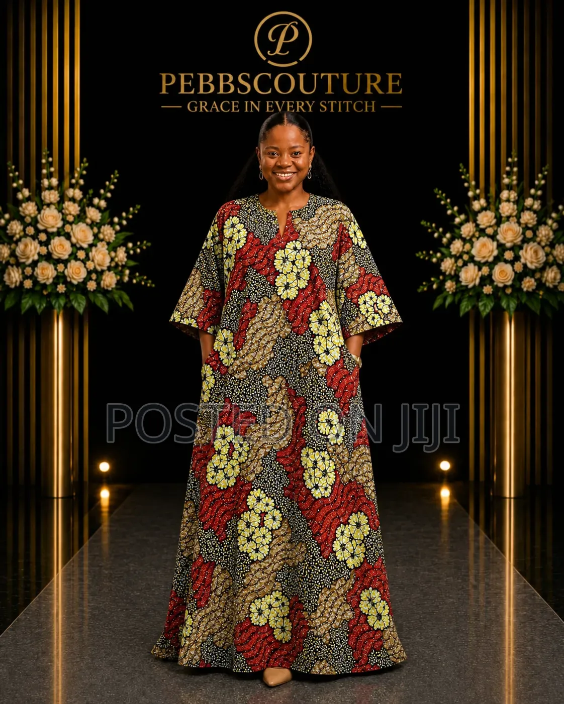 Bubu Dress, Stoned Ankara Bubu Dress