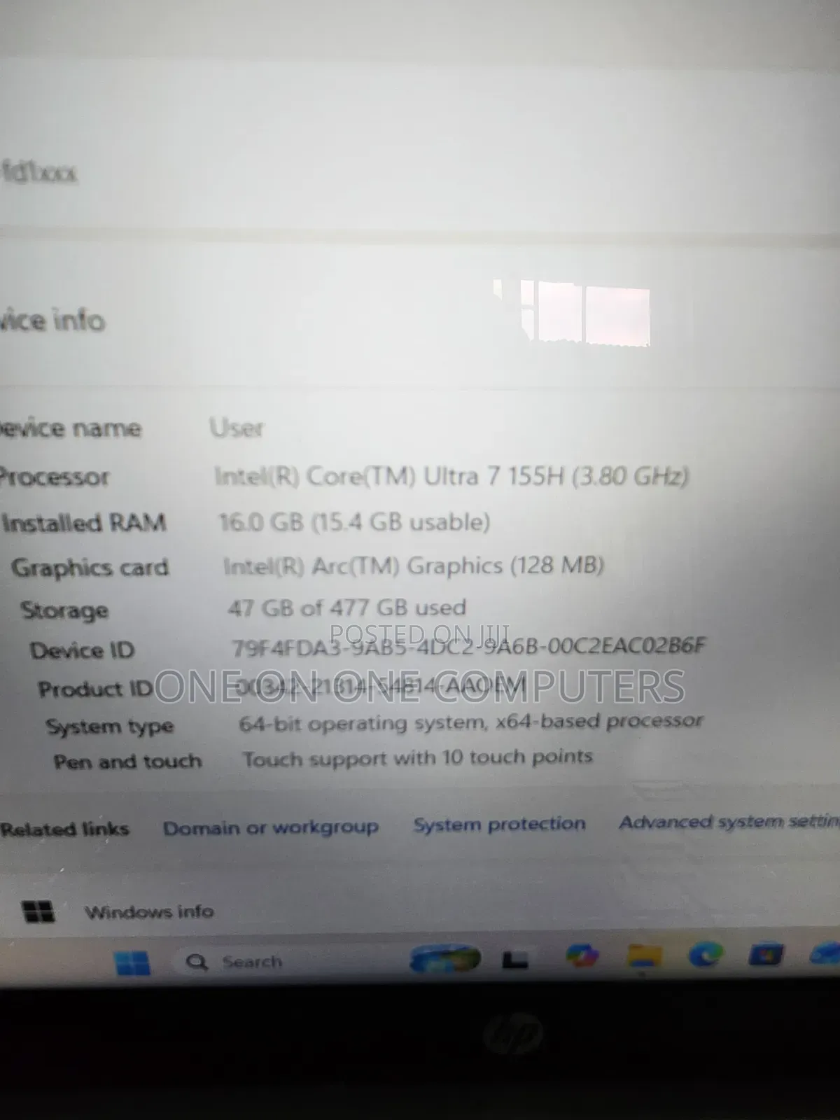 Laptop HP 15-fd1020ns 16GB Intel Core Ultra 7 SSD 512GB