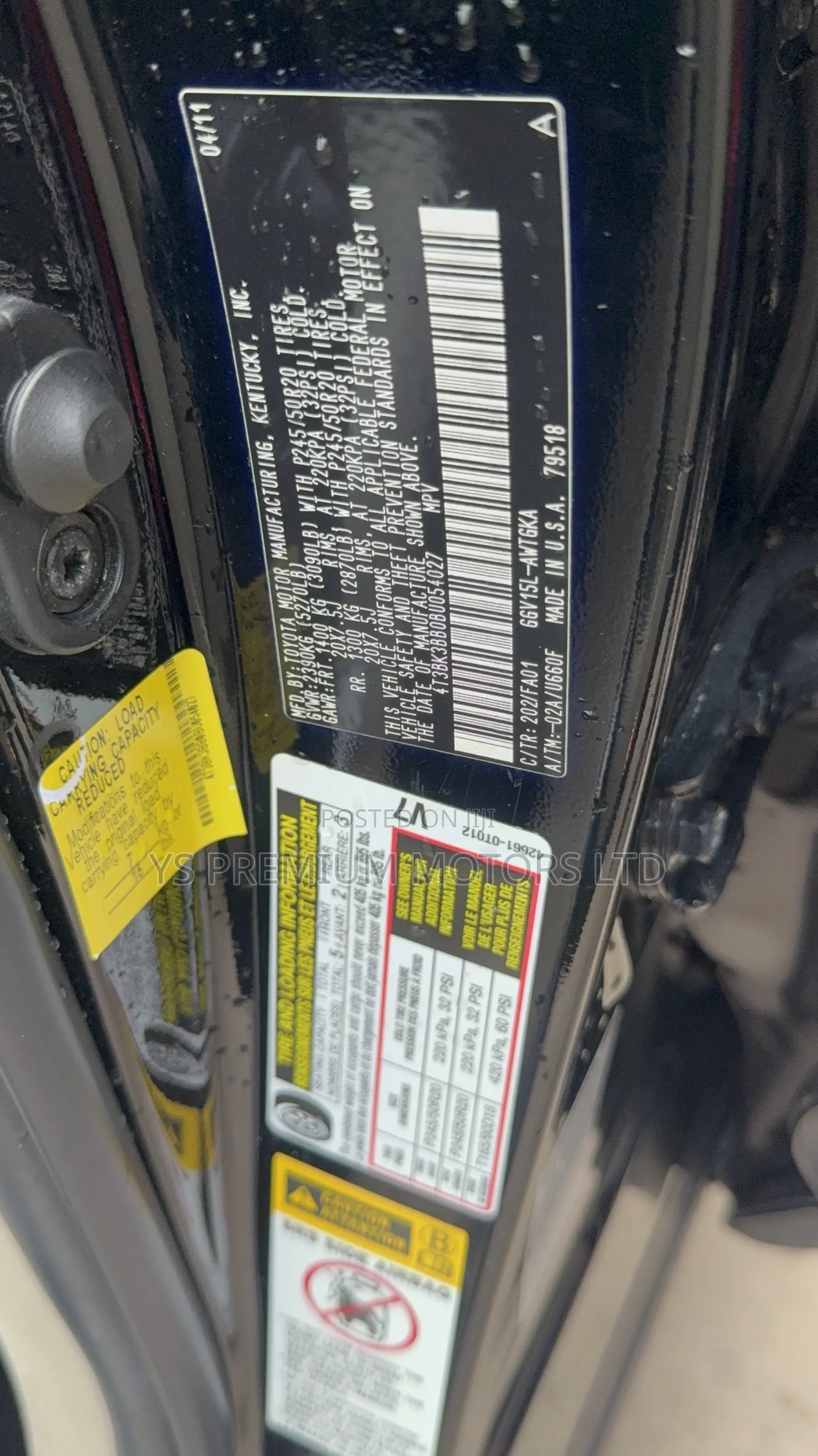 Toyota Venza V6 AWD 2011 Black