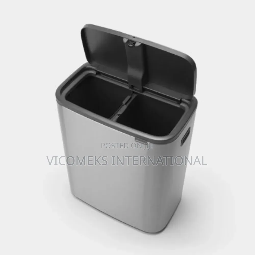 Touch Bin, 2 X 30L Matt Steel Fingerprint Proof