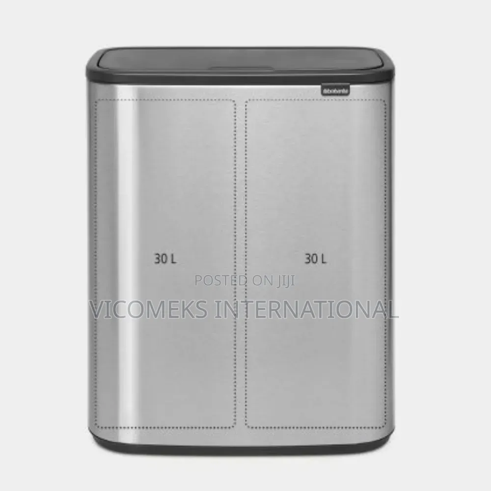 Touch Bin, 2 X 30L Matt Steel Fingerprint Proof