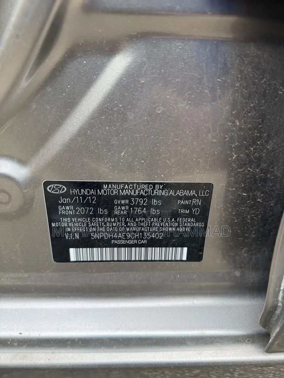 Hyundai Elantra 2013 Gray