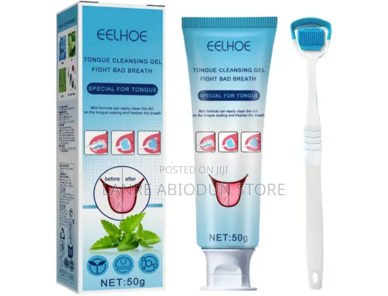 Tongue Cleansing Gel With Scraper (Cure Mouth Odour)