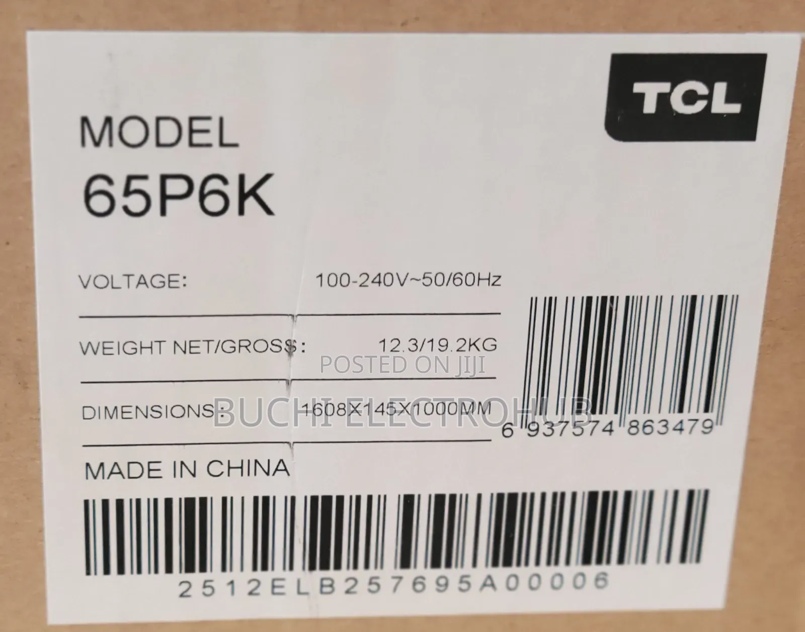 TCL 65” Inch Uhd Google TV (65p6k)