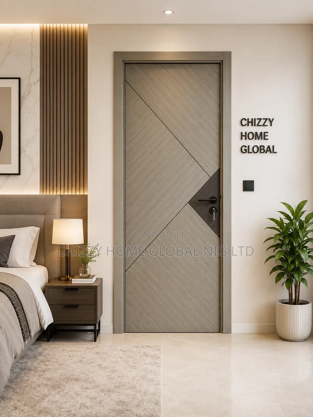 Luxury Imported HDF Wooden Door (7ft by 3ft)