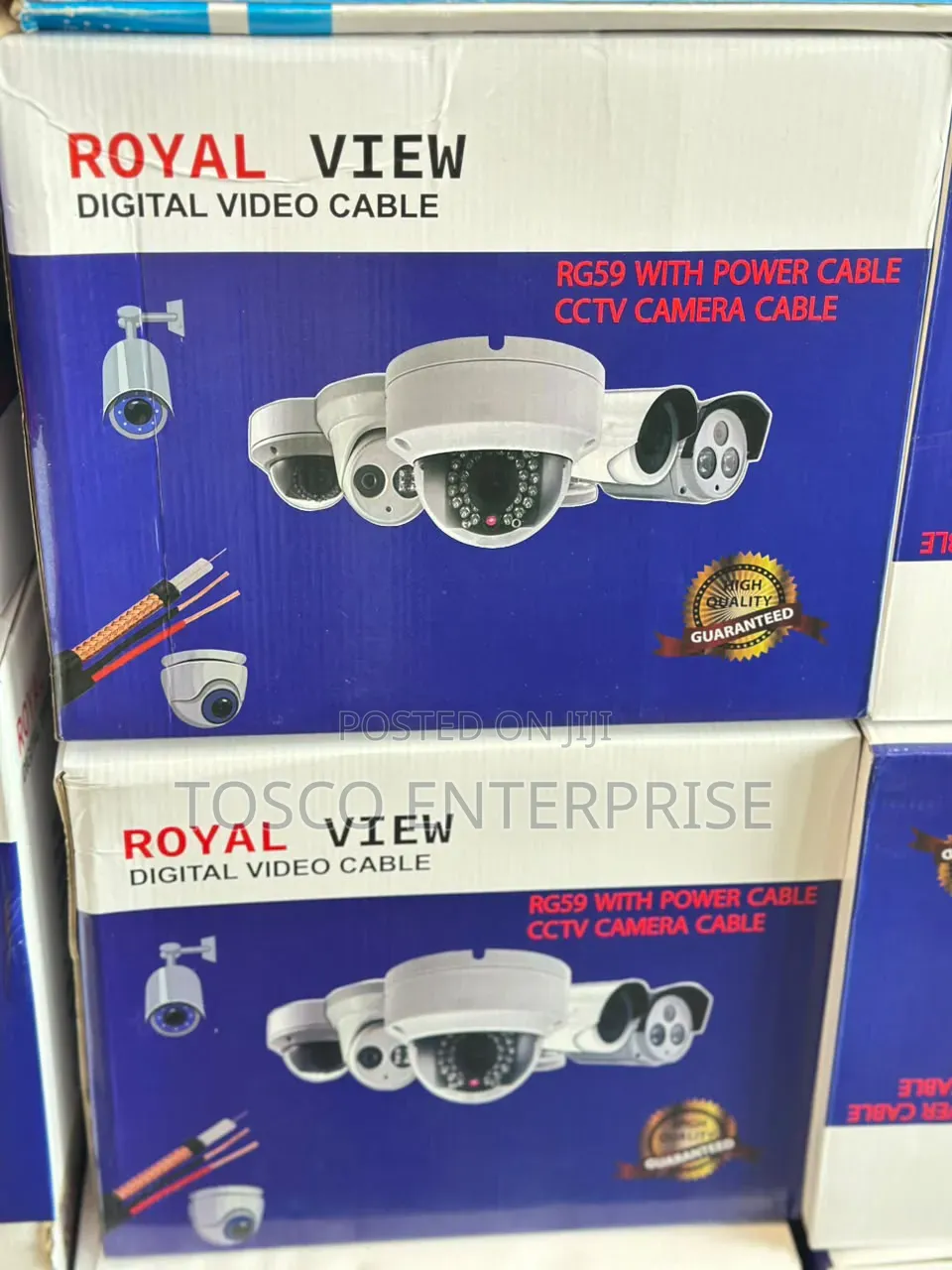 Royal View RG59 Digital Video Cable With Power Cable Pure Cooper 300mm