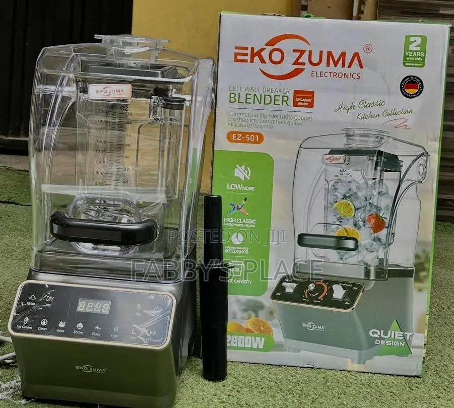 2L Eko Zuma Soundproof Digital Commercial Blender, Smart Heavy Duty