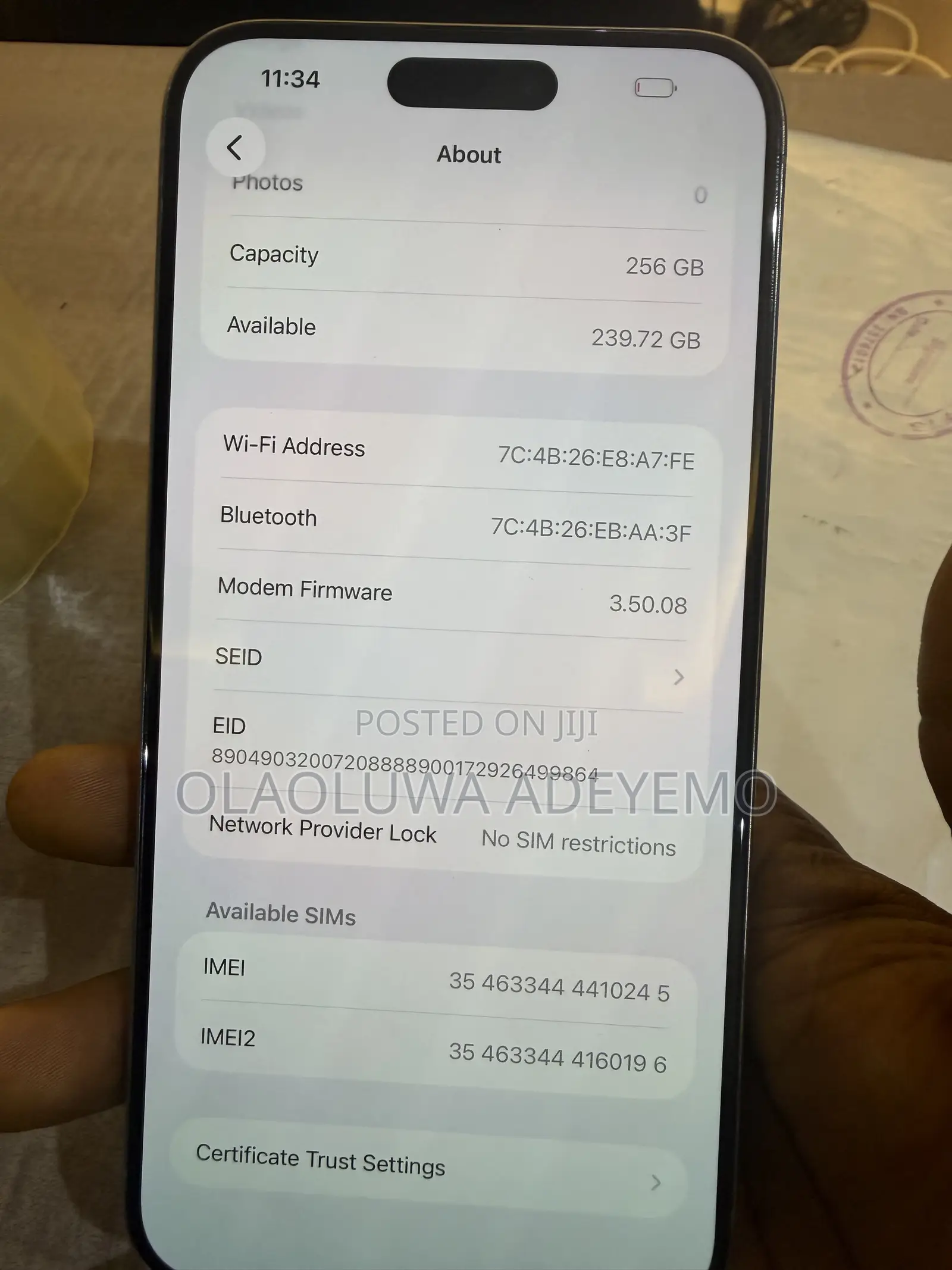 Apple iPhone 15 Pro Max 256 GB Silver
