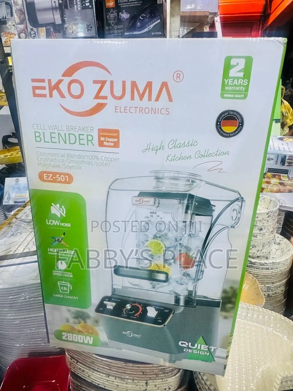 Eko Zuma Ez 501 2.5l Soundproof Commercial Blender, 2800w