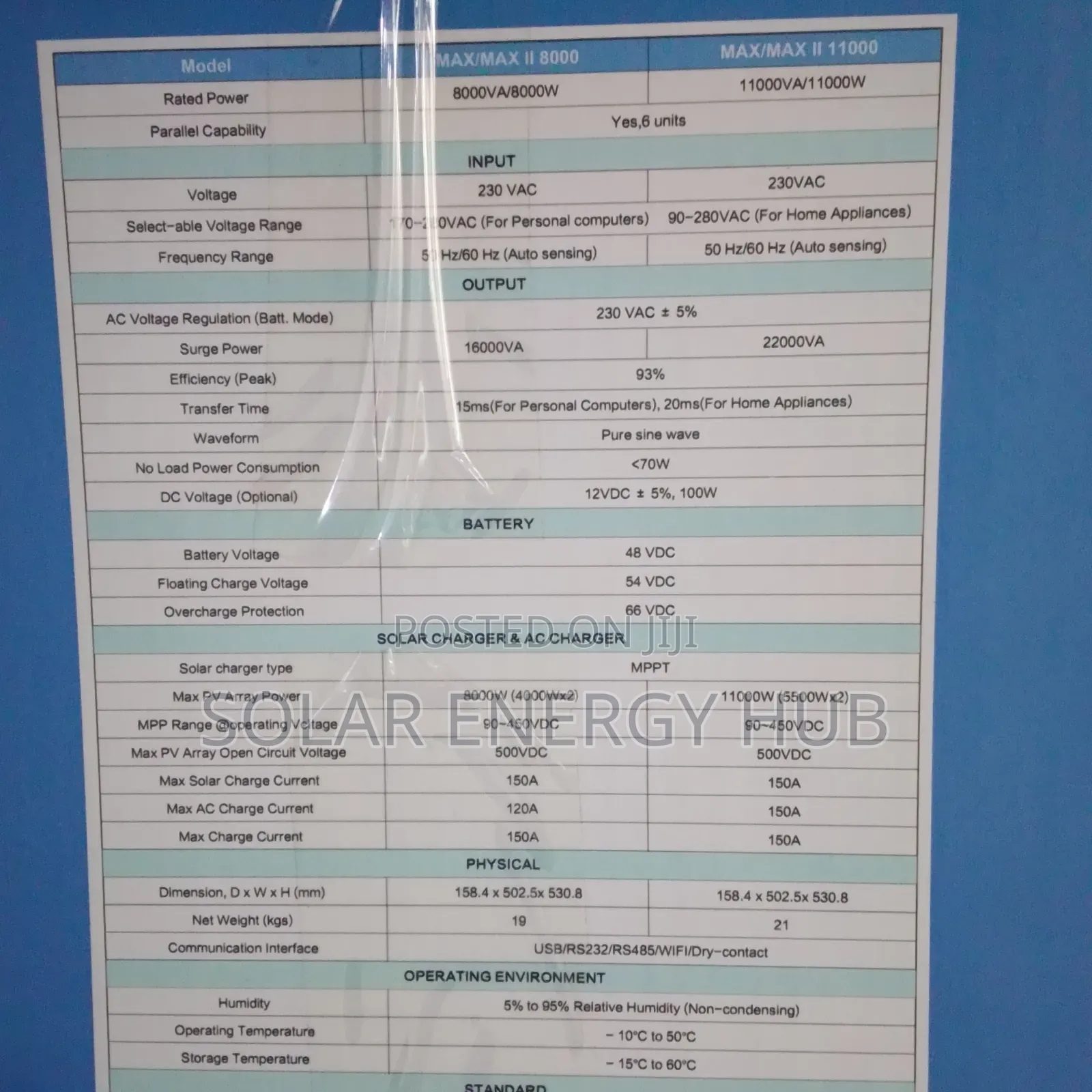 11kv/48v Solarplus Hybrid Inverter