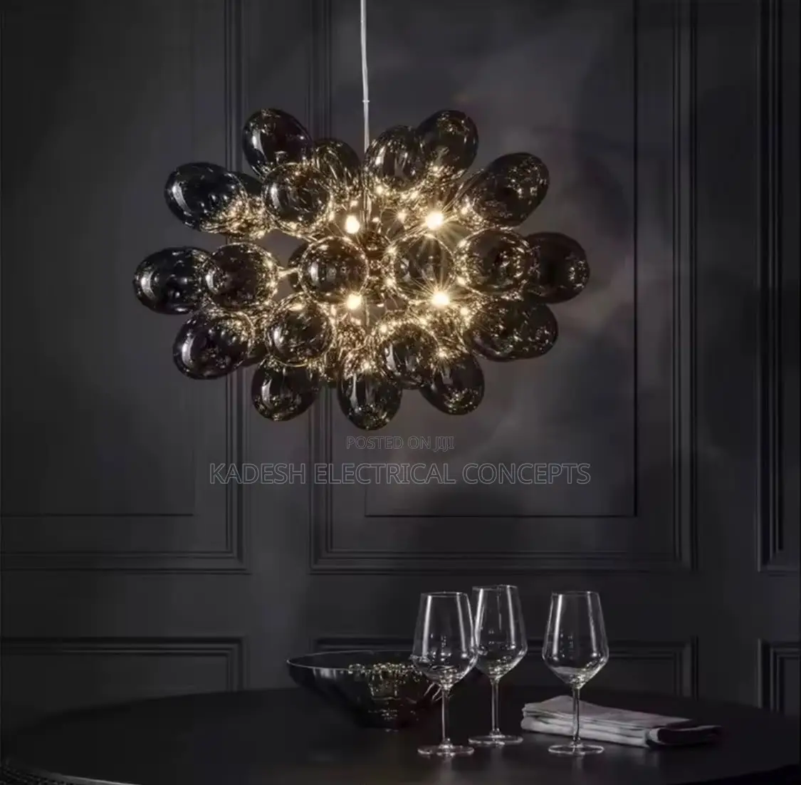 Nordic Balloon Bubble Chandelier Grape Glass Pendant Lamp for Bedroom